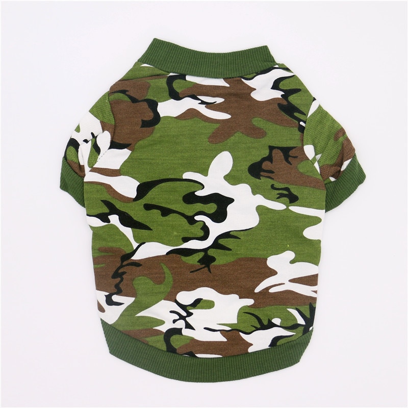Vêtements pour animaux domestiques | Bague pour chiot, T-shirt Camouflage en coton, Teddy 100% coton, printemps et automne
