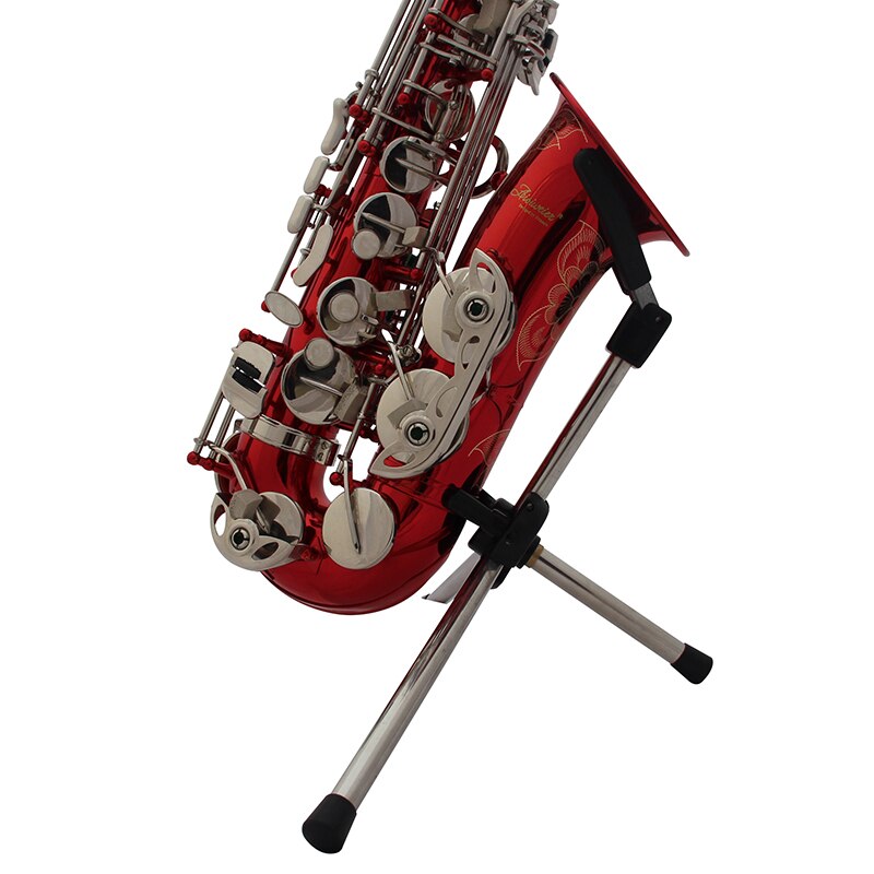 Soporte plegable saxofón Tenor Alto saxofón, accesorios para trípode, Saxofón portátil, soporte de pie de Metal con bolsa de transporte