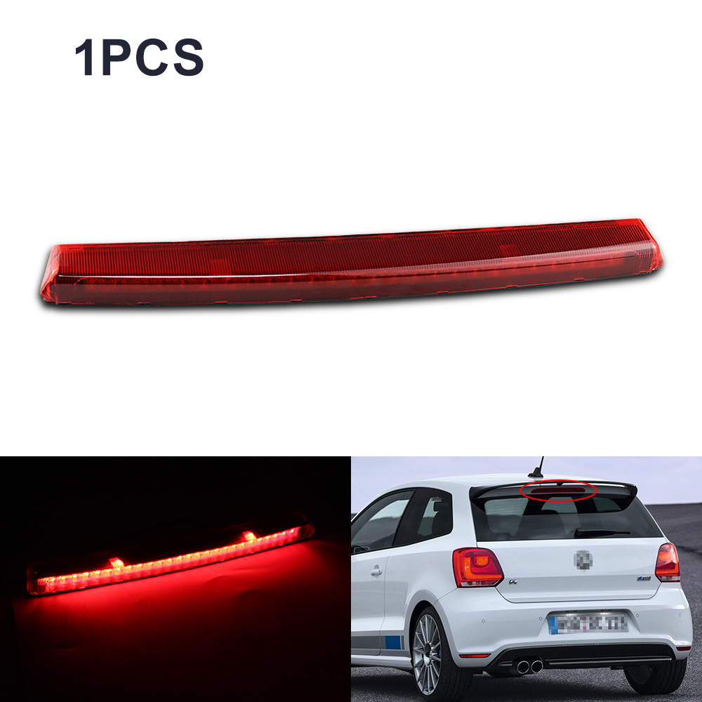 Tercera luz de freno para VW Scirocco Golf Mk5 GTI R32 Polo Mk4 montaje de alto nivel, luz de advertencia de señal de parada trasera adicional: Rojo