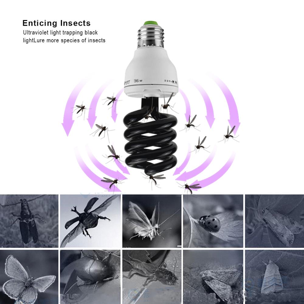 Uv -lamppu kotiin musta vaaleansininen blb -ultraviolettilamppu 15w -40w e27 220v fluoresoiva cfl uvc -violetti tunnistuslamppu luz ultravioleta