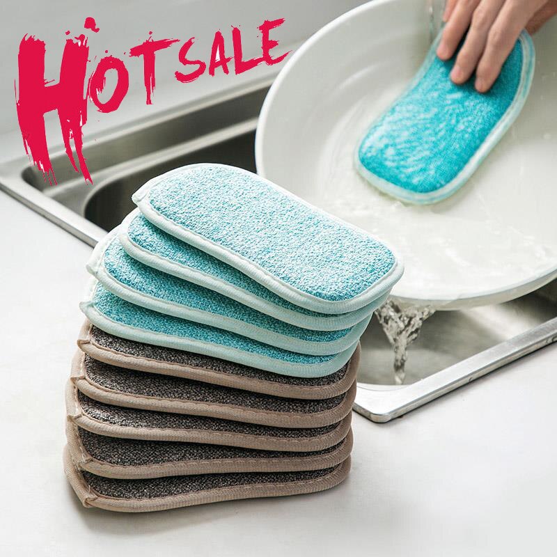 Kitchen Sponge Rag Cleaning Cloth For Washing Dishs Kitchen Supplies Double Side Absorbent Dishcloth Special Soft Kitchen Tool