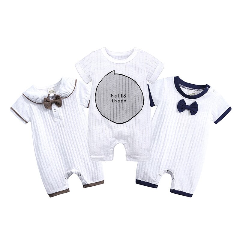 Newborn Baby Boy Girl Clothes 0 3 Month Summer Cotton Short Sleeve O-neck Infant Boys Romper Jumpsuit Toddler Baby Clothing
