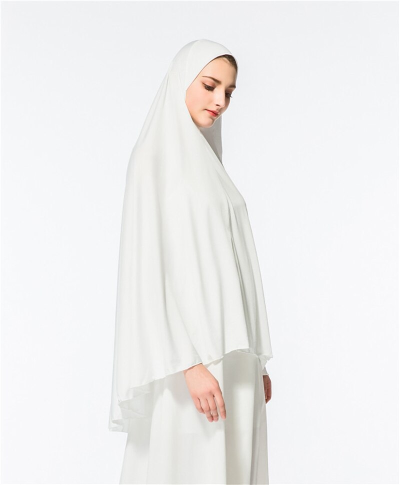 Muslimsk huva stor hijab islamiska kvinnor eid bönomantel arabiska tjejer täcka huvud dyrka huvudduk khimar jilbab bara toppen