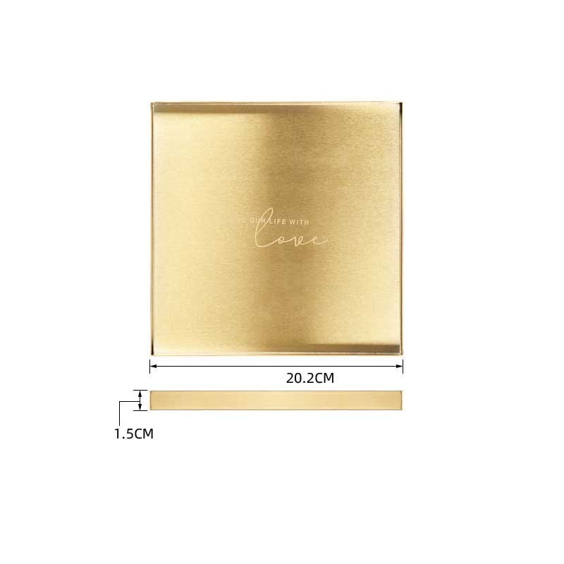 nordisch Goldene Geometrie Edelstahl Ablage Wohnzimmer Schreibtisch Kleinigkeiten Kosmetik Organizer Abendessen Platte Schmuck Regal: zheng Fang xing