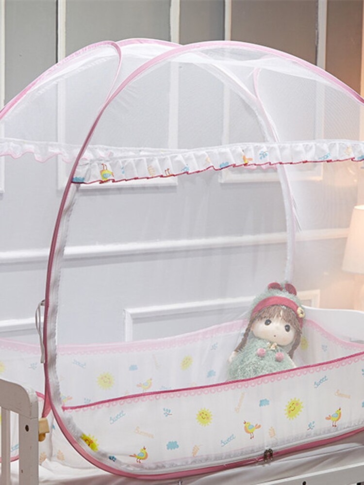 Draagbare Babybedje Klamboe Kinderbedje Anti-Mosquito Tent Mongoolse Yurts Kinderen Klamboe Vouwen Camping