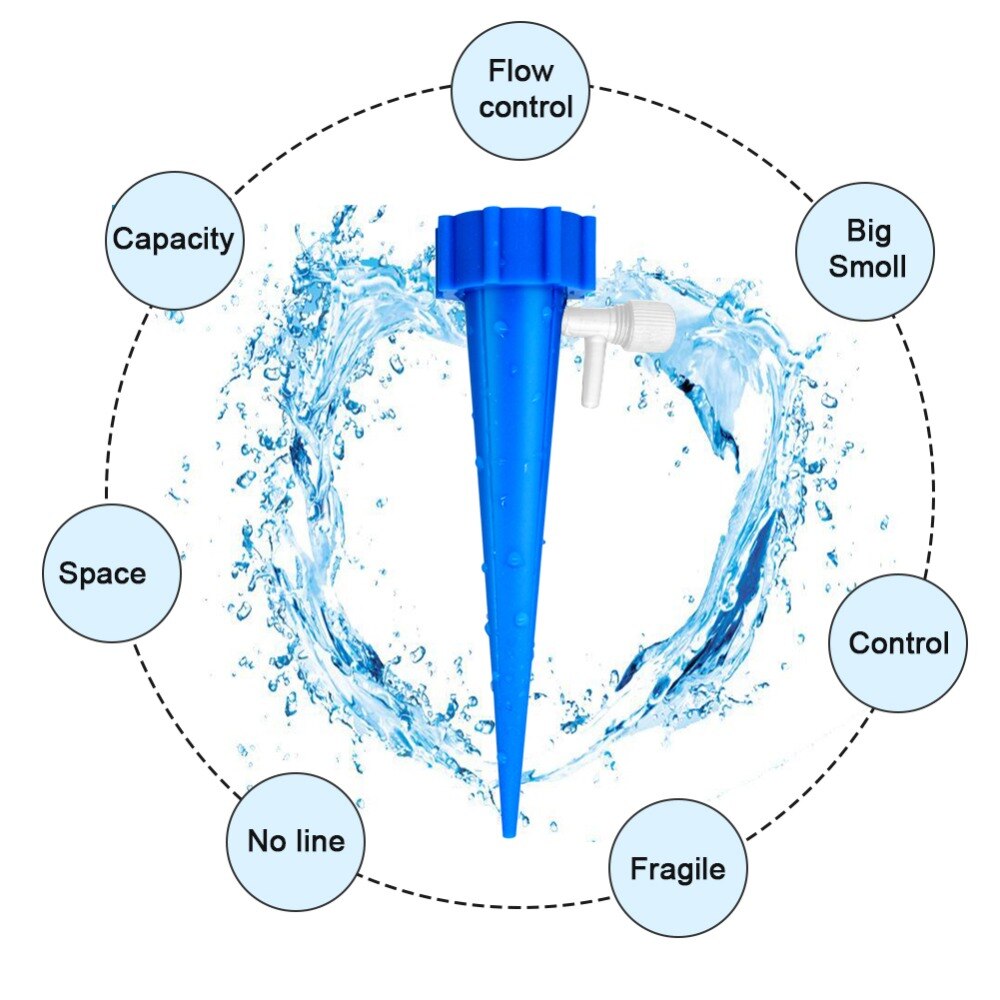 12Pcs Automatic Watering Device Useful Self Watering Adjustable Stake Vacation Garden Plant Waterer Self Spike Irrigation System