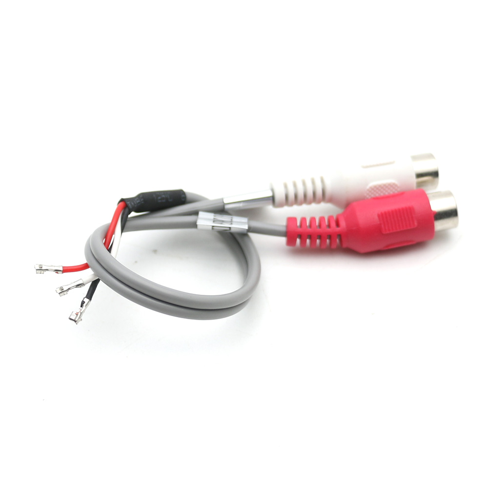 Universal DIY 4 6 8 10 12 Pin RCA Audio Video Wire Harness Camera AUX AV IN Out Cable Adapter Wiring Connector Android Car Radio: WHITE