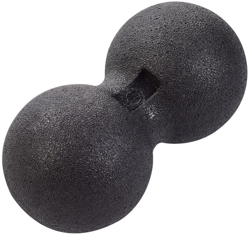 Fitness Ball Massage Peanut Single Mobility Ball 12*24 CM for Myofascial Physical Therapy Deep Tissue Massage: black