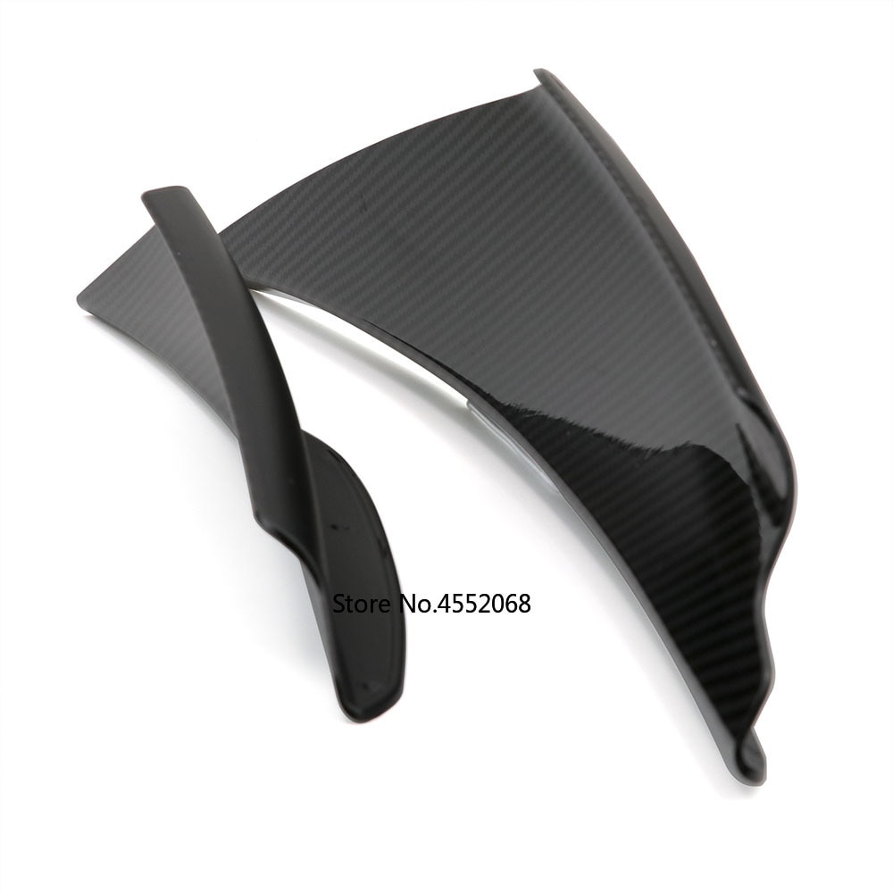 4pcs/set Carbon Look Car Body Spoiler Canards Valence Chin Front Bumper Lip Diffuser Splitter Fins