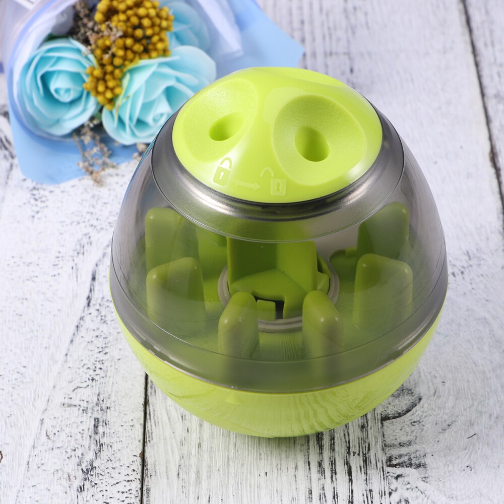 Fun Interactive Treat-dispensing Ball Nontoxic Bite-resistant IQ Treat Ball for Dogs and Cats - Green