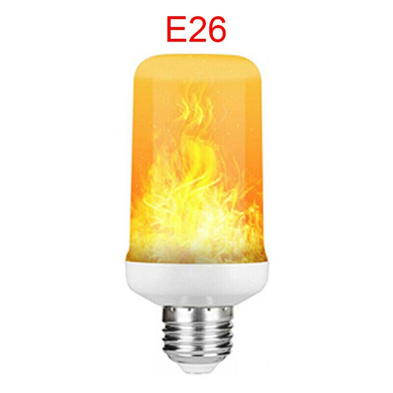 4 tilstande førte brandeffekt  e12 e14 b22 e27 førte pærer magnetisk flammelampe med fjernbetjening usb opladet bordnatlys: E26