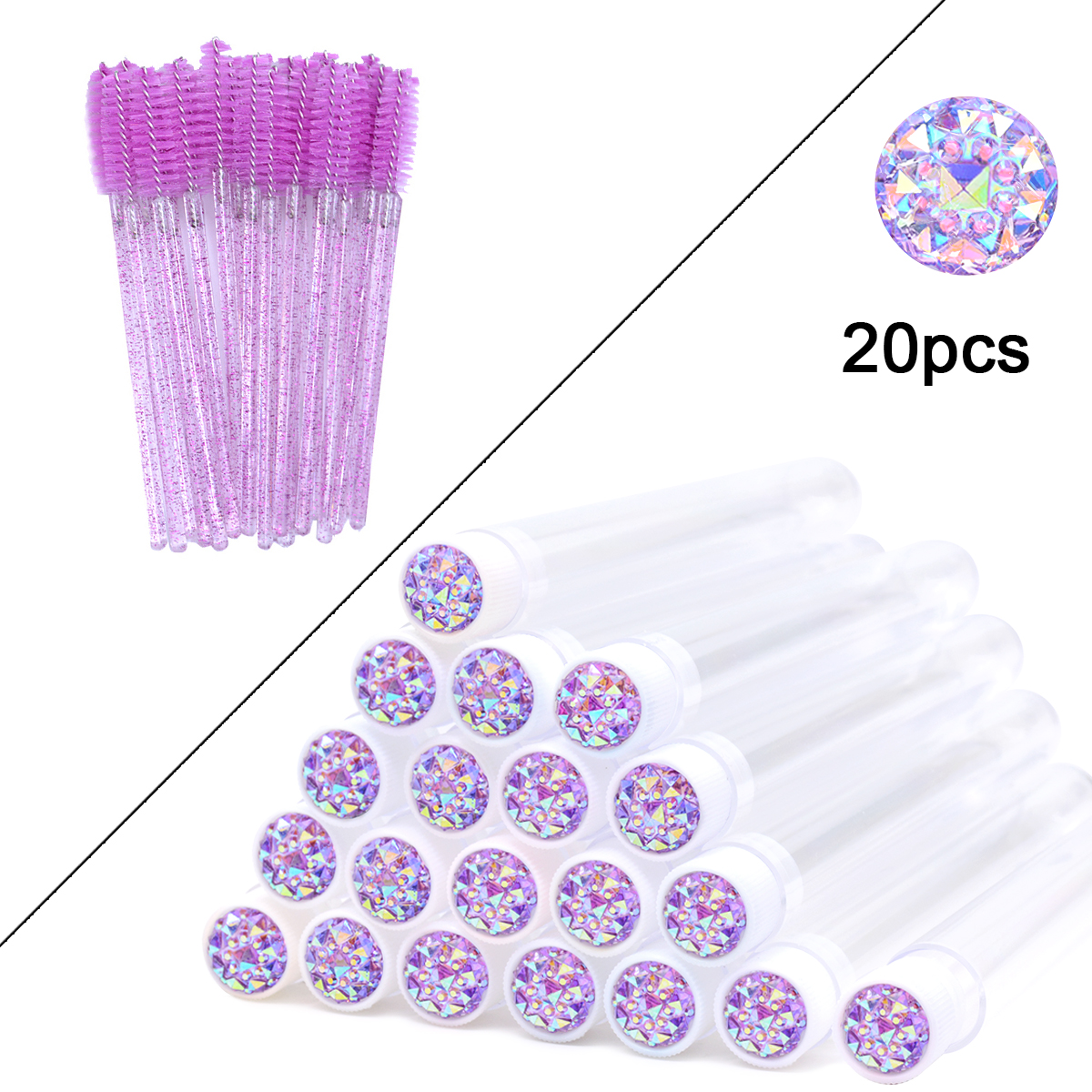 50/25Pcs Silicone Gel Eyelash Brushes Lash Extension Micro Mascara Wands Eyebrow Comb Spoolies Disposable Makeup Tool Applicator: 50pcs black pink