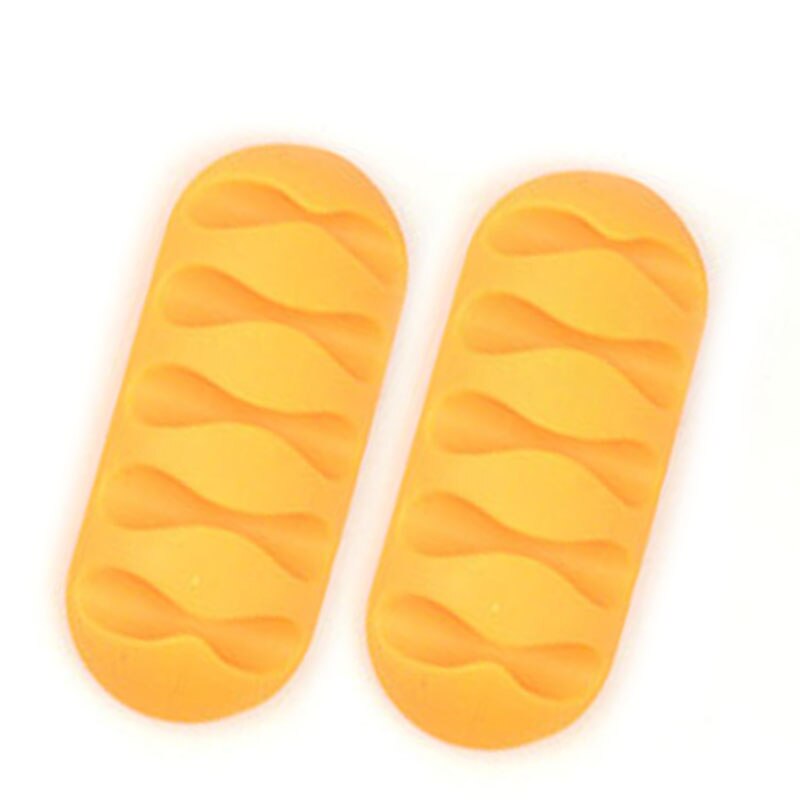 Cable Holder Protector Management Organizer Finishing Desktop Plug Long strip Silicone Wire Retention Clips Power Cord Winder