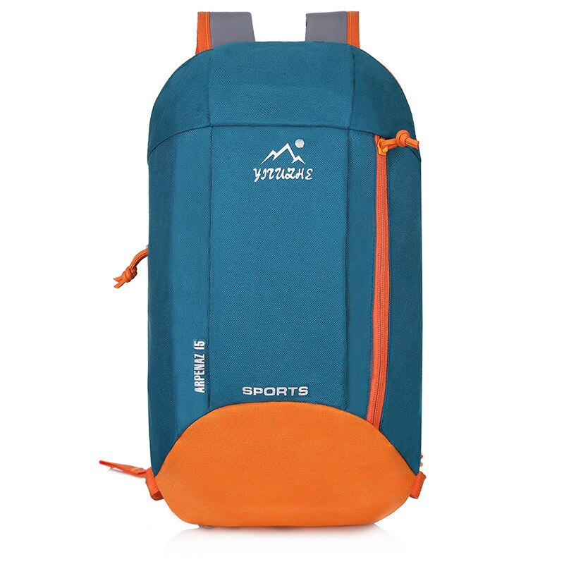 10L Outdoor Sport Licht Gewicht Waterdichte Rugzak Reizen Wandelen Tas Rits Verstelbare Riem Camping Knapzak Mannen Vrouwen Kind: 11C Blue orange