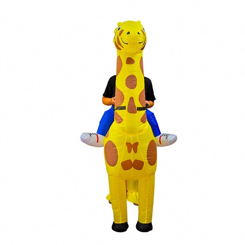 Yellow Giraffe Halloween Adult Cosplay Inflatable Suit Festive Party Clothing Set Carnival Party Event Funny Costumes