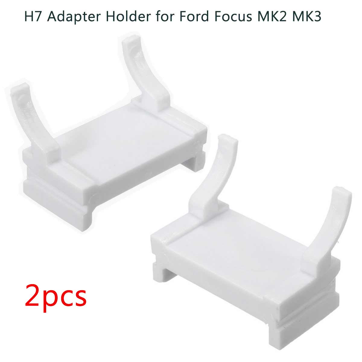 2 STUKS Auto HID H7 Lampen Adapter Xenon Lamp Houder Wit Base voor Ford Focus MK2 MK3