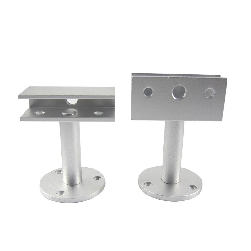 Aluminum Alloy Combination Glass Clamp Support Bracket Feet Holder Partition Leg Hotel Bathroom Household Hardware