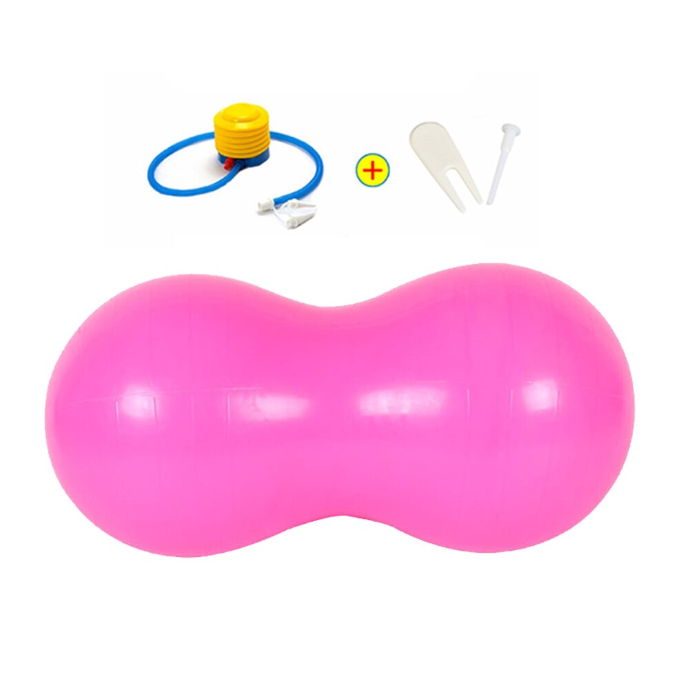 Exercício de yoga bola pilates amendoim fitness bola ginásio exercício equilíbrio com inflator edifício do corpo