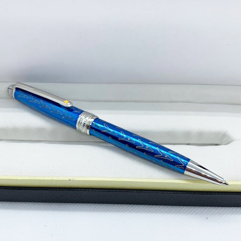 Wahaha donkerblauw lichtblauw kleine vos vulpennen handtekening balpen inkt