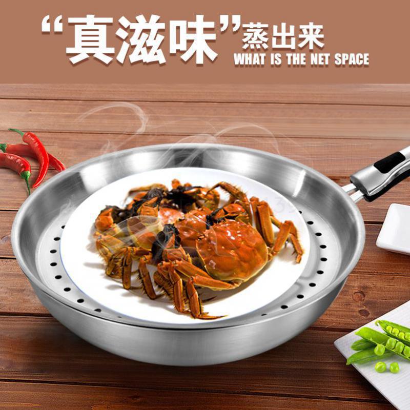 600 Duitsland Geen-Rook Non-stick Wok 304 Roestvrijstalen Huishoudelijke Ongecoat Wok Inductie Kookplaat Gas Toepassing