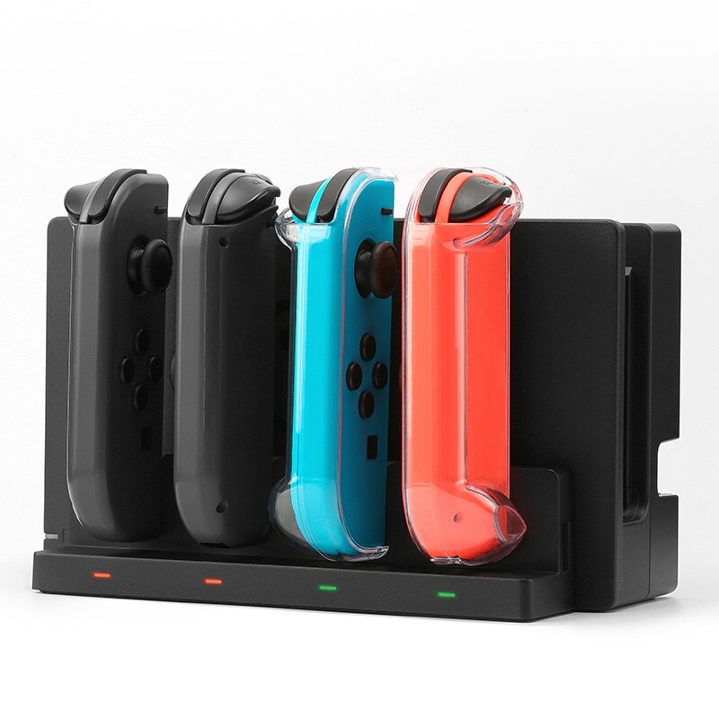 Gulikit JOYCON Charging Dock with LED Charging Indication 4 Ports for Charging 4 JOYCON Simultaneously Charger Charging Station