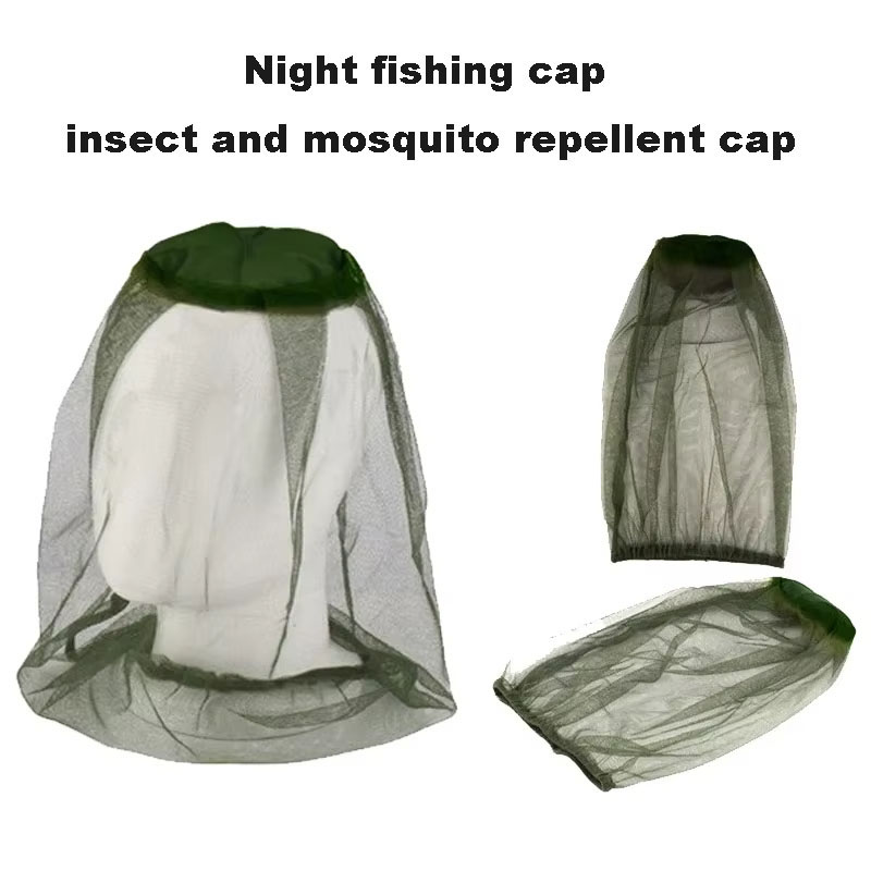 Anti-muggenvismuts 1pc Ademend Verstelbaar Mesh Vissershoed Net voor mannen en vrouwen Outdoor Reizen Vissen Kamperen