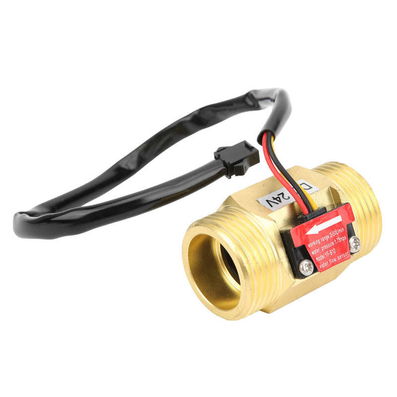 Flow Sensor YF-B10 Hall Flowmeter Switch G1in Water Flow Sensor Turbine Meter Counter DC24V 2~50L/MIN Liquid Level Sensor
