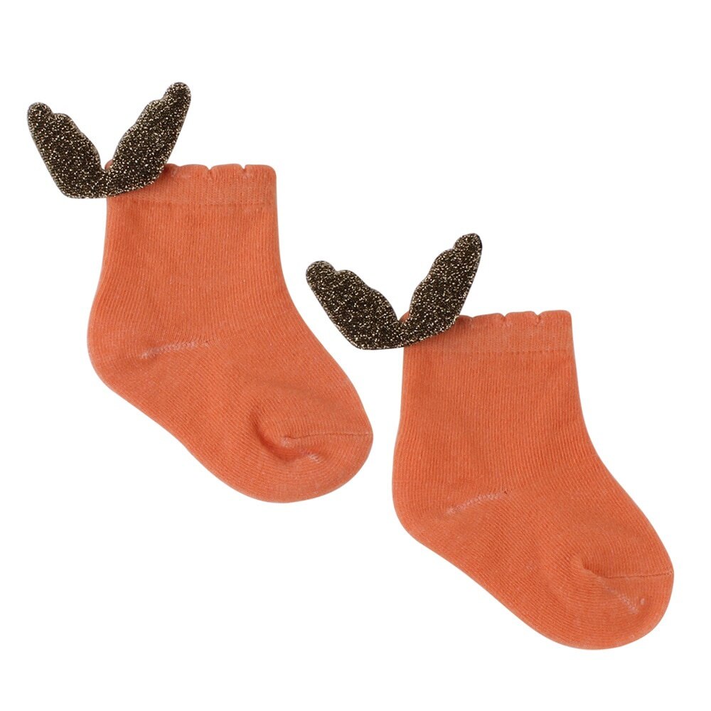 CALDO Del Bambino Calzini E Calzettoni Ala Carino Morbido Cotone Calzini E Calzettoni Per Bebe Infante Appena Nato Delle Ragazze Dei Ragazzi Dei Bambini Calzini E Calzettoni Del Bambino Vestiti Della Ragazza accessori: orange / M