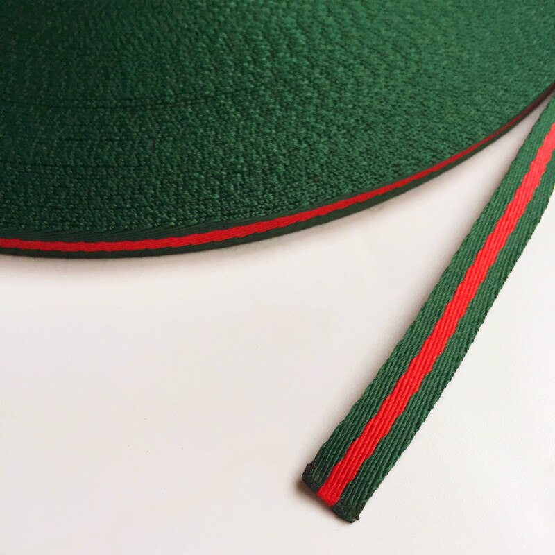 1 cm de alta qualidade fio macio tingido faixa webbing. Acessório da fita de costura diy, colhedor das decorações da roupa, corda da embalagem do presente: green red