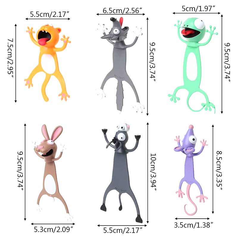 cute bookmarks funny 3d animal bookmarks reading stationery for kids and students