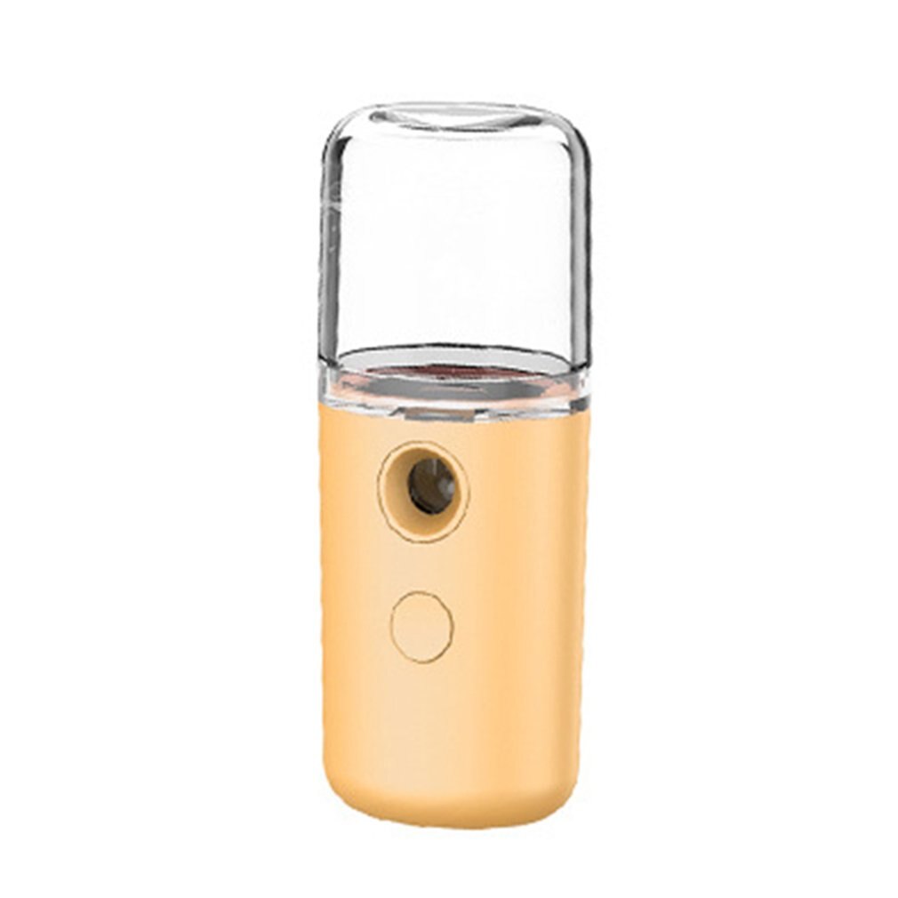 Nano spray vandpåfylder bærbart skønhedsinstrument ansigtsfugter usb opladning håndholdt sprøjte: Gul