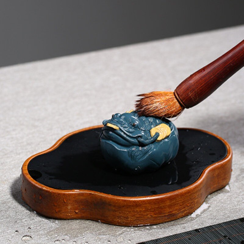 ZiSha Purple Clay Golden Toad Tea Pets Ceramic Ornaments Tea Pets Chinese Tea Tray Crafts Teaware Accessories