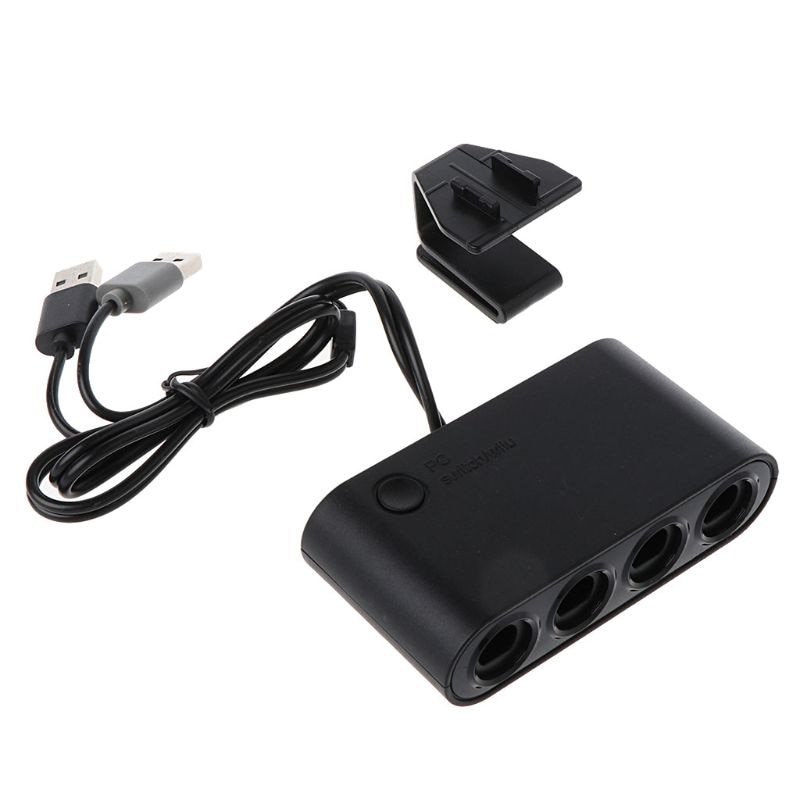 3 In 1 4 Poorten Gc Handvat Om Wiiu/Pc/Switch Converter Adapter Voor Pc Game Gamecube Gc controllers Accessoires