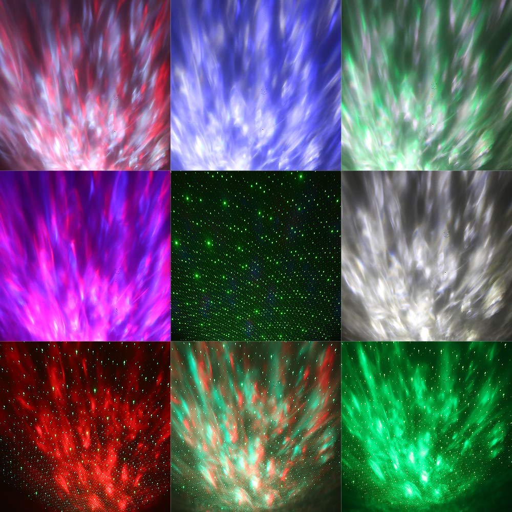 Romantische Ocean Wave Projector Nachtlampje Verstelbare Lichtheid Star Sea Projector Lamp met Bluetooth Muziek Speaker voor Baby Kid: Default Title
