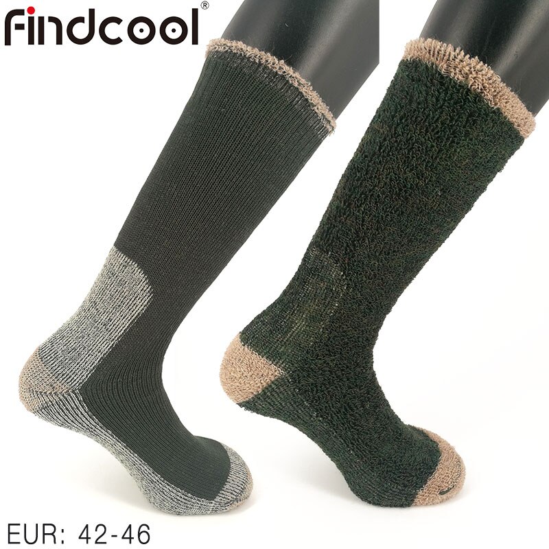 Findcool merinould tykke sokker til mænd og kvinder vinterklatring vandring skistrømper udendørs fiskeri skateboarding sokker