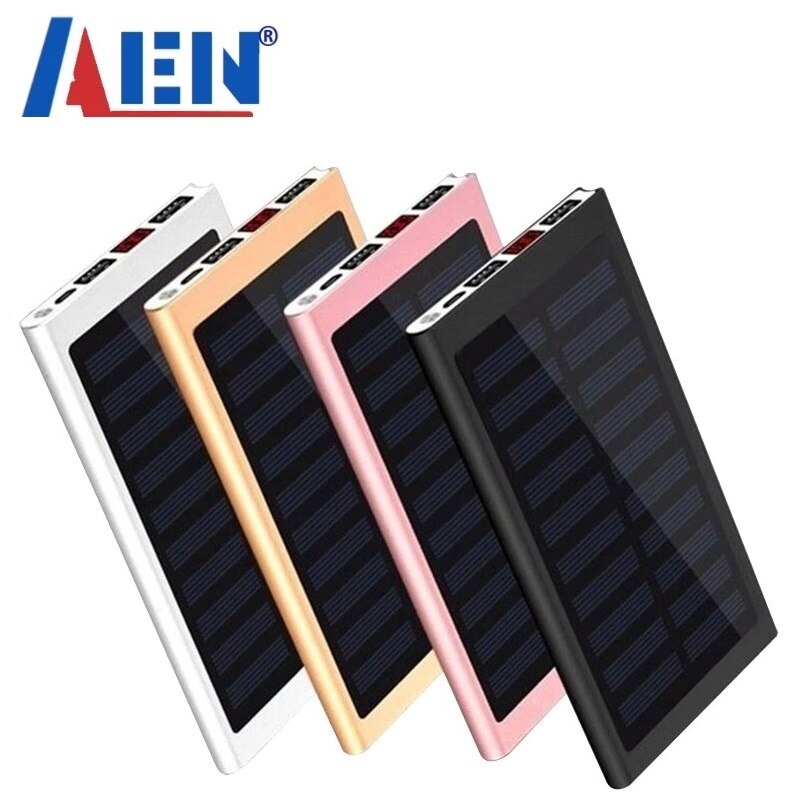 Solar- Energie Bank 30000mah 2 USB Externe Batterie LED Tragbare Energie praktisch Solar- Ladegerät für smartphone