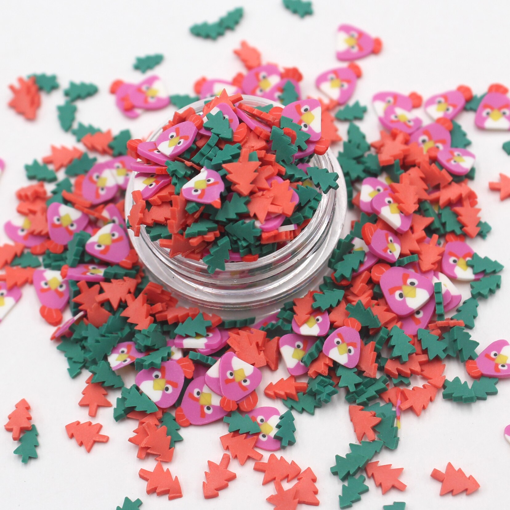 100g/Lot Halloween Series Pumkin Tree Mixed Clay Slices Soft Pottery Miniaure Sprinkles for DIY Crafts Filling Accessories: Group 3