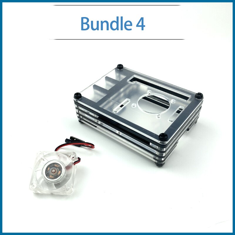 S ROBOT Raspberry Pi 4 case kit with heat sink & Cooling fan & type-c USB cable with On/Off Switch & Power Supply RPI107: Bundle4