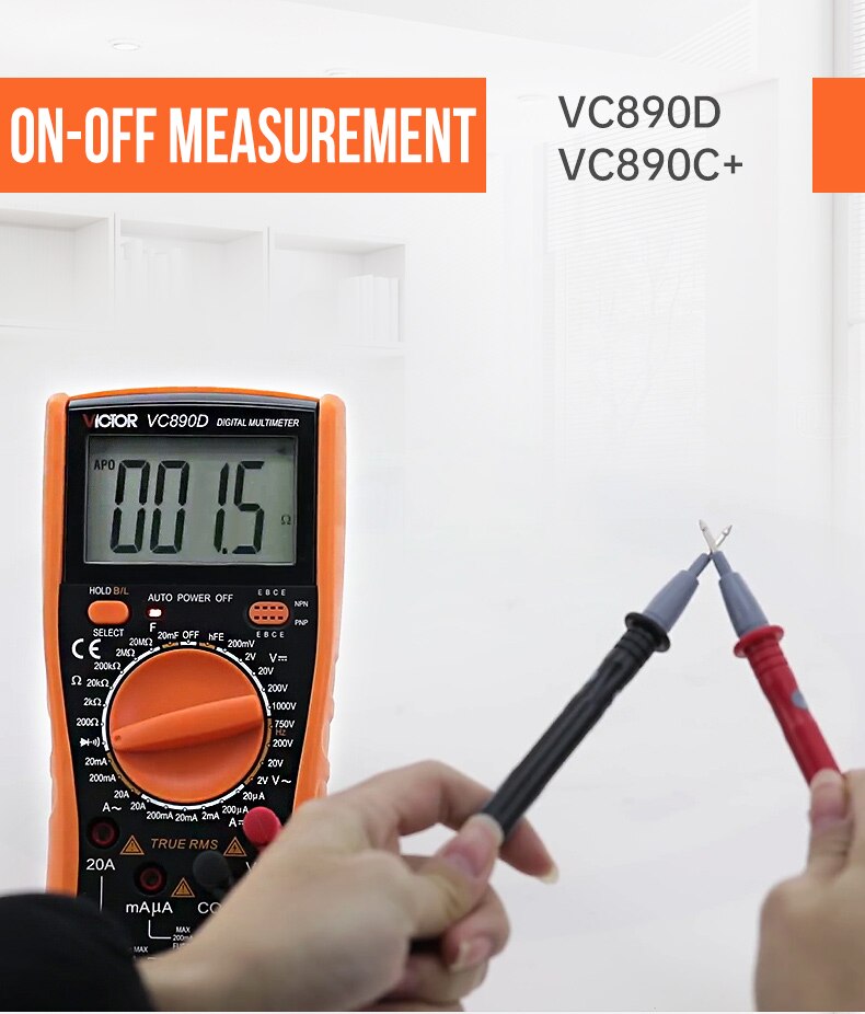 Multimètre numérique haute précision VICTOR VC890C multimètre numérique universel automatique Compact et facile à utiliser
