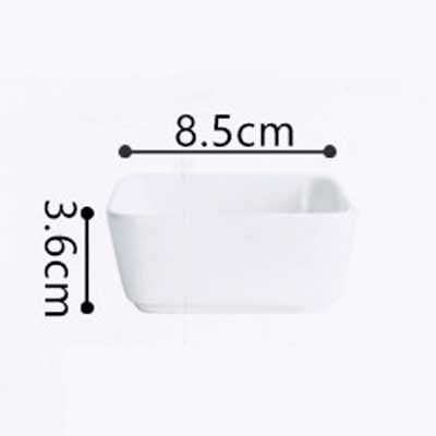 Multi Grid Fruit Dessert Plates Bamboo Rectangle Storage Tray Multifunction Mini Ceramic Foods Classify Snack Dishes: 1grids