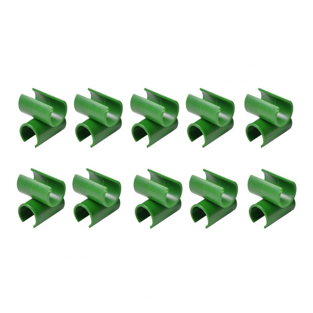 Plastic Fastener Greenhouse Bracket Pole Fixed Clamp 360 Degree Rotaring Garden Plant Grafting Stakes Connector Clip 10Pcs: Default Title