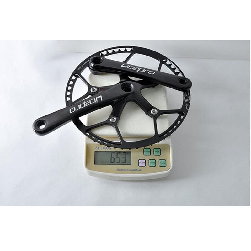 Litepro bike 130 bcd opvouwbare racefiets crankstel 170mm crankstel kettingblad 45-58t met kettingbouten voor single speed 6.5mm