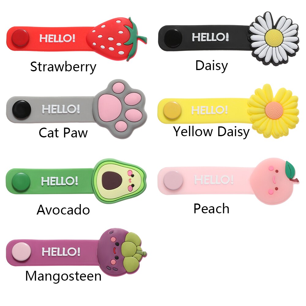 Silikon Kabel Wickler Kabel Organizer Lesezeichen Daten Linie Schutz Clip Multi-funktion Obst Blume Wickler Kopfhörer Lagerung