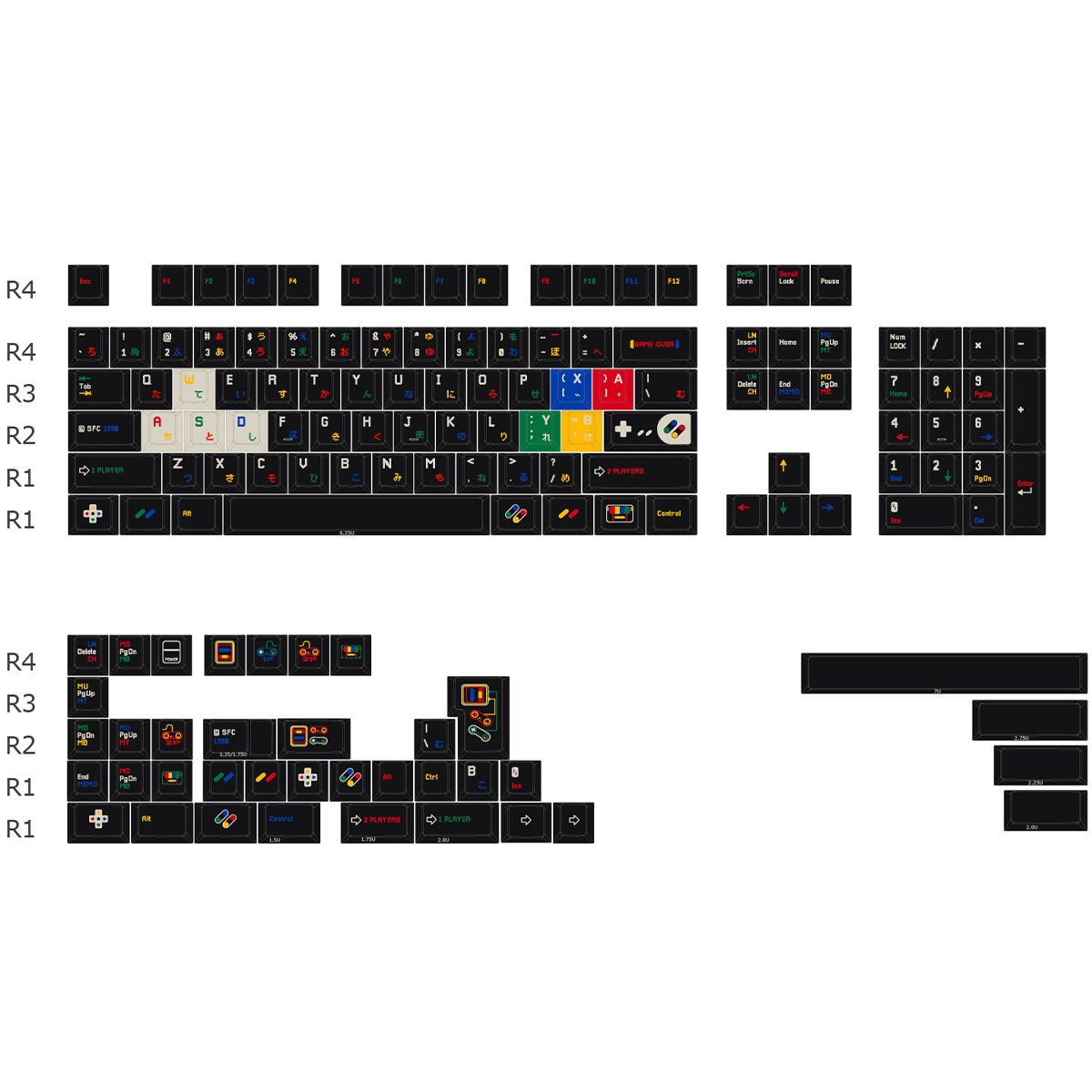 retro Białe Keycapy SFC Profil wiśnia PBT pod-barwnik Personalizowane Keycapy robić Przełączników MX DIY ISO Klawisze Nakładki na Klawiaturę Mechaniczną: Beżowy