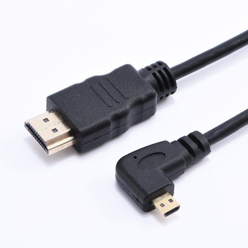 MicroHDMI-compatibile con angolo sinistro e destro 90 gradi Micro HDTV a HDMI-cavo per fotocamera digitale e telefoni tablet 50cm 150cm 200cm: Left / 0.5m