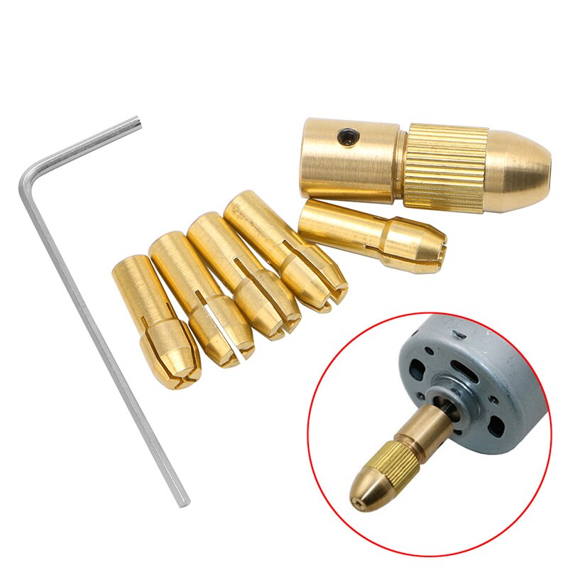 0.5-3Mm 7Pcs Kleine Elektrische Boor Collet Klem Micro Twist Boor Tool