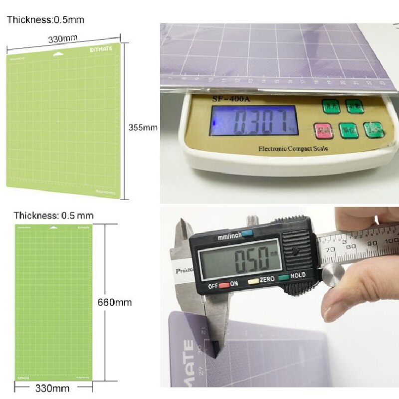 2022 3pcs/lot Mixed Color Engraving Machine Base Plate Cutting Mat For Cricut/cameo 4 With Adhesive Pvc Cutting Mats