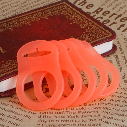 5 stk multifarver silikone baby dummy sut holder holder klip adapter til mam ringe: Orange