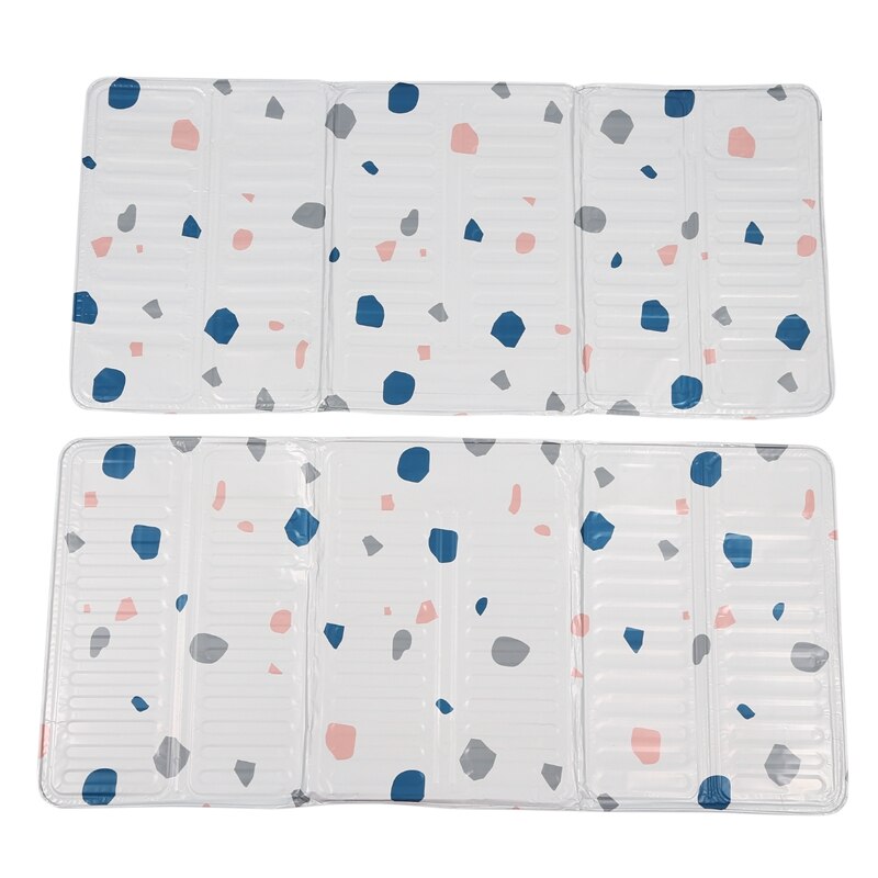 2 Pcs Set Splash Guard Board Guard Geometric Printed Aluminum Foil Block Barrier Stove Cooking Anti-Splashing Oil Baff