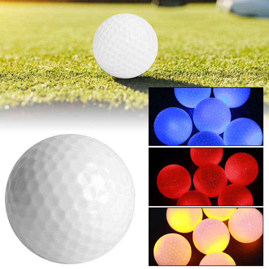 6 st boll syntetgummi led lysande boll ljus attraktiv för natten dagtid träningsboll